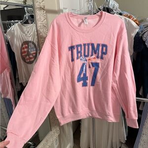 Pink Trump 47 Sweatshirt